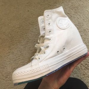 White converse hidden wedge sneaker